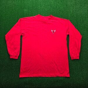 Chicago Bulls Sweatshirt Mens Large Red‎ Long Sleeve Vintage NBA Basketball